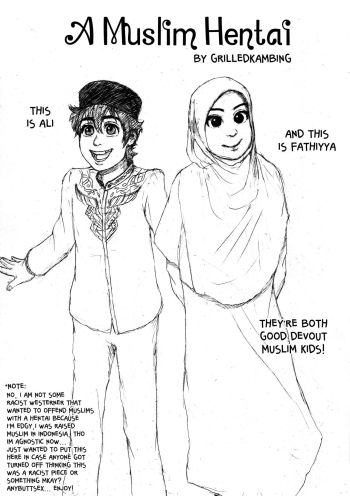 Cover Kartun Islami: Sebuah hentai futanari pegging